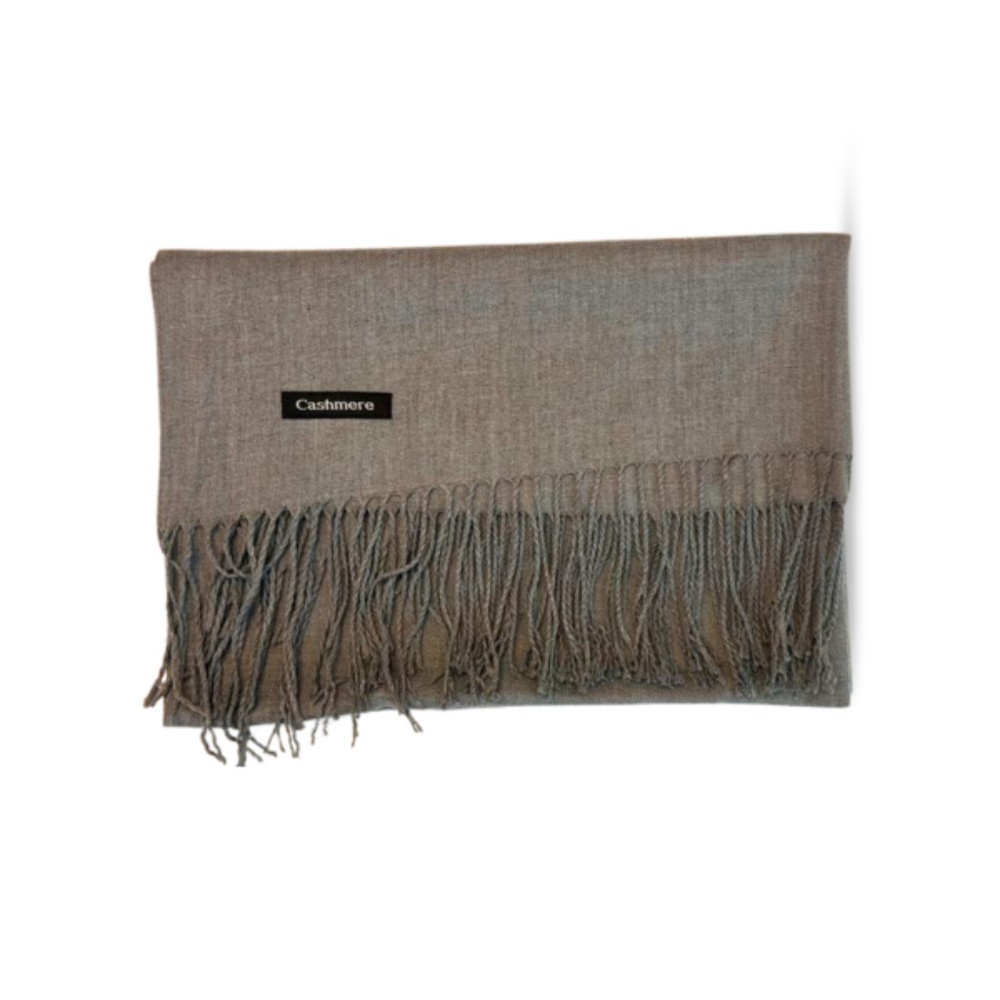 Grey cashmere scarf